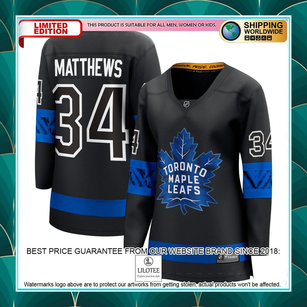 auston matthews toronto maple leafs womens alternate premier reversible black hockey jersey 1 191