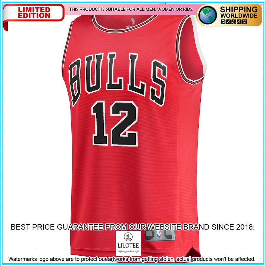ayo dosunmu chicago bulls 2021 22 red basketball jersey 2 196