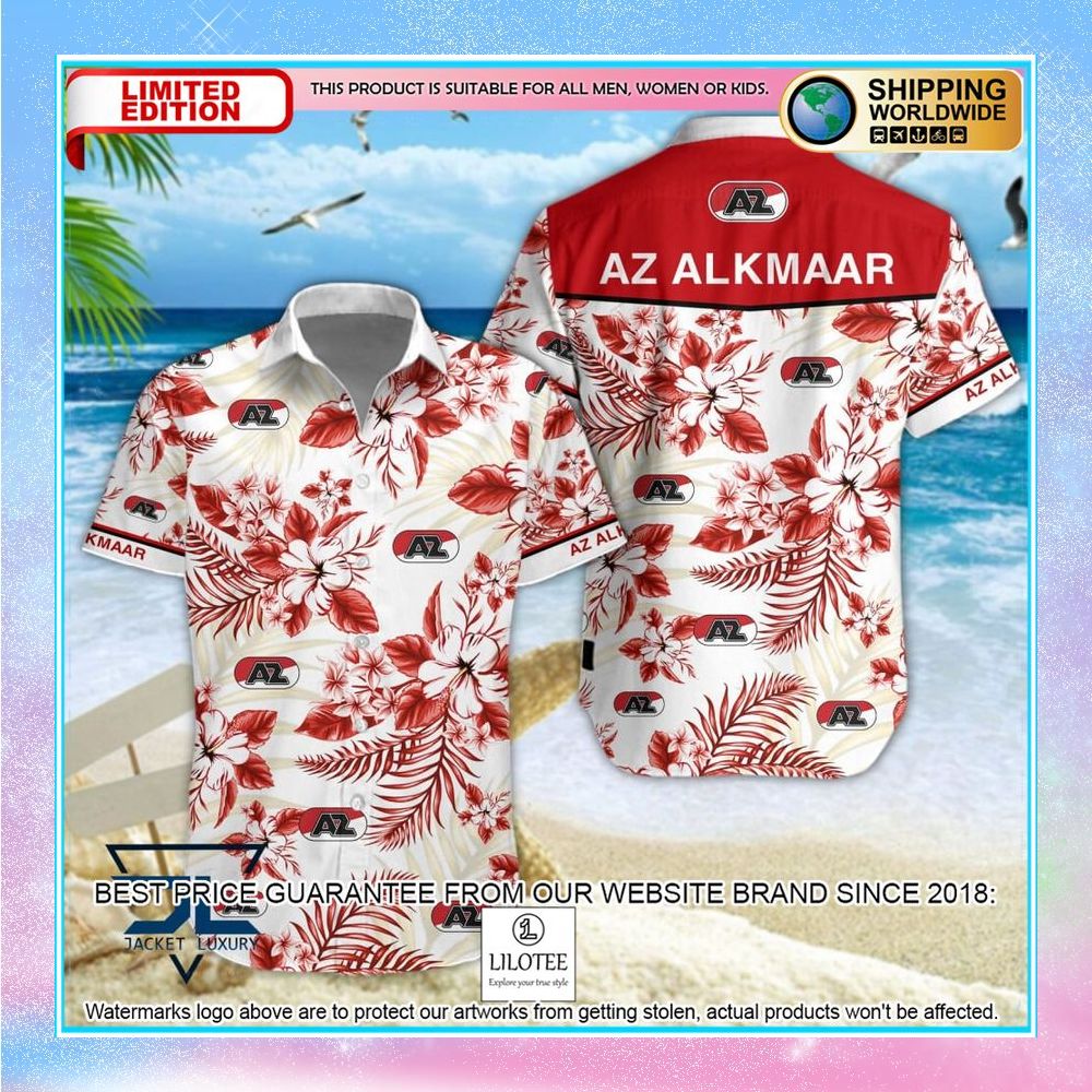 az alkmaar hibiscus hawaiian shirt shorts 1 407