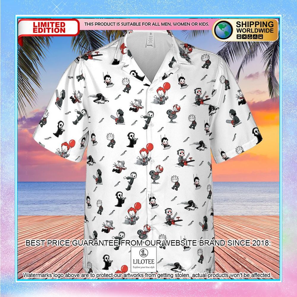 baby horror characters pattern hawaiian shirt 2 90