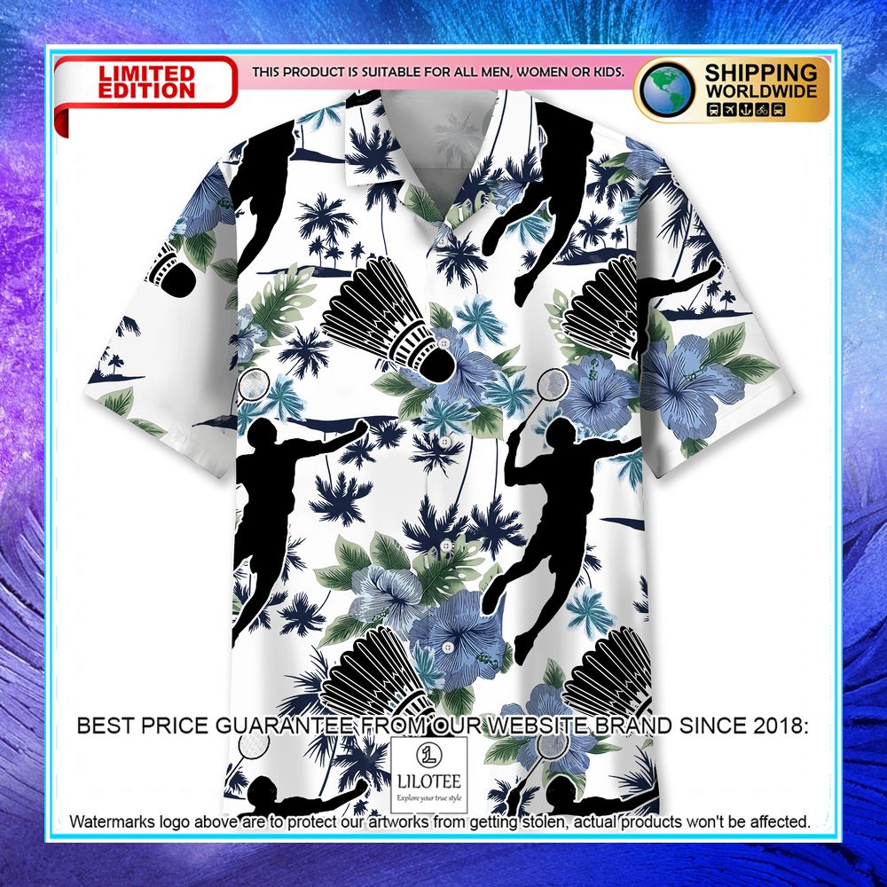 badminton white nature hawaiian shirt 1 555