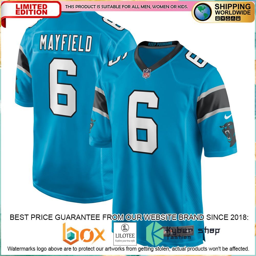 baker mayfield carolina panthers nike alternate blue football jersey 1 962