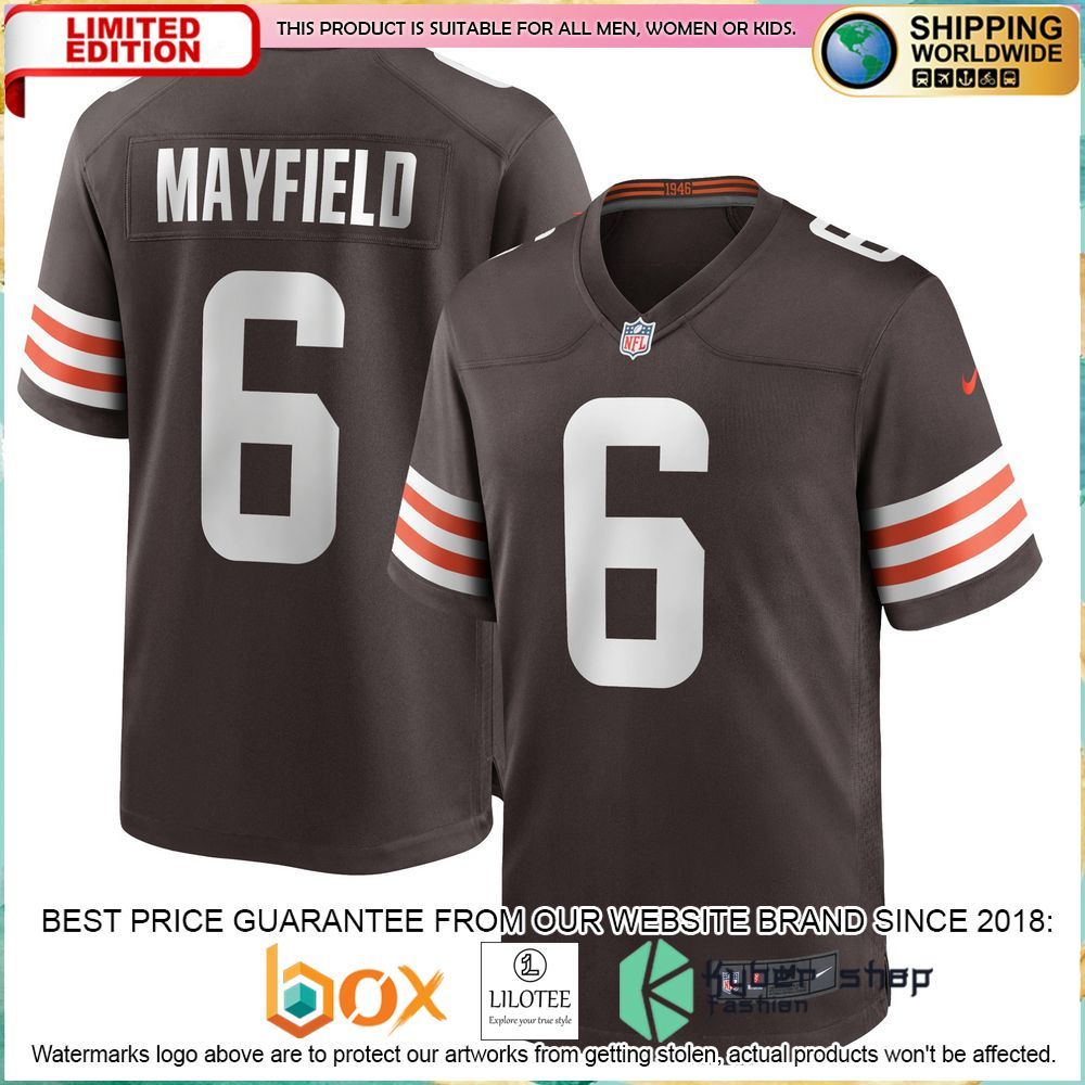 baker mayfield cleveland browns team nike brown football jersey 1 677