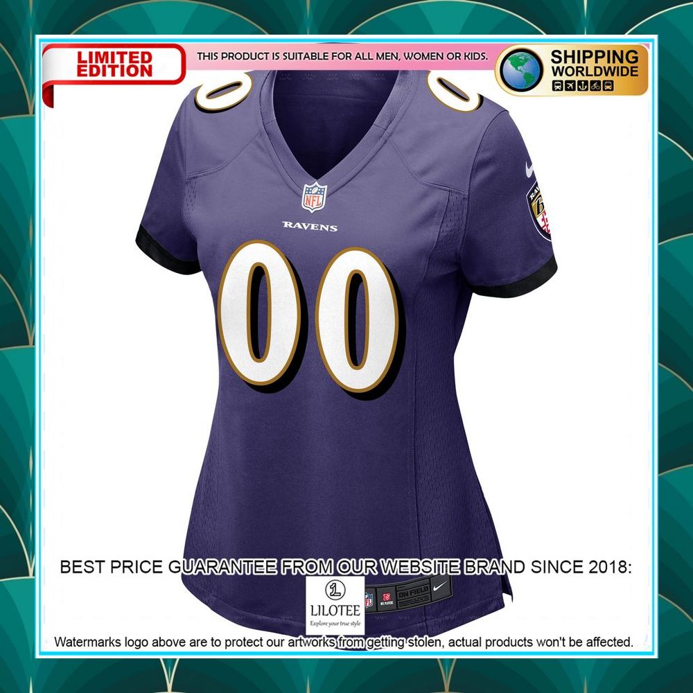 baltimore ravens womens custom purple football jersey 2 526