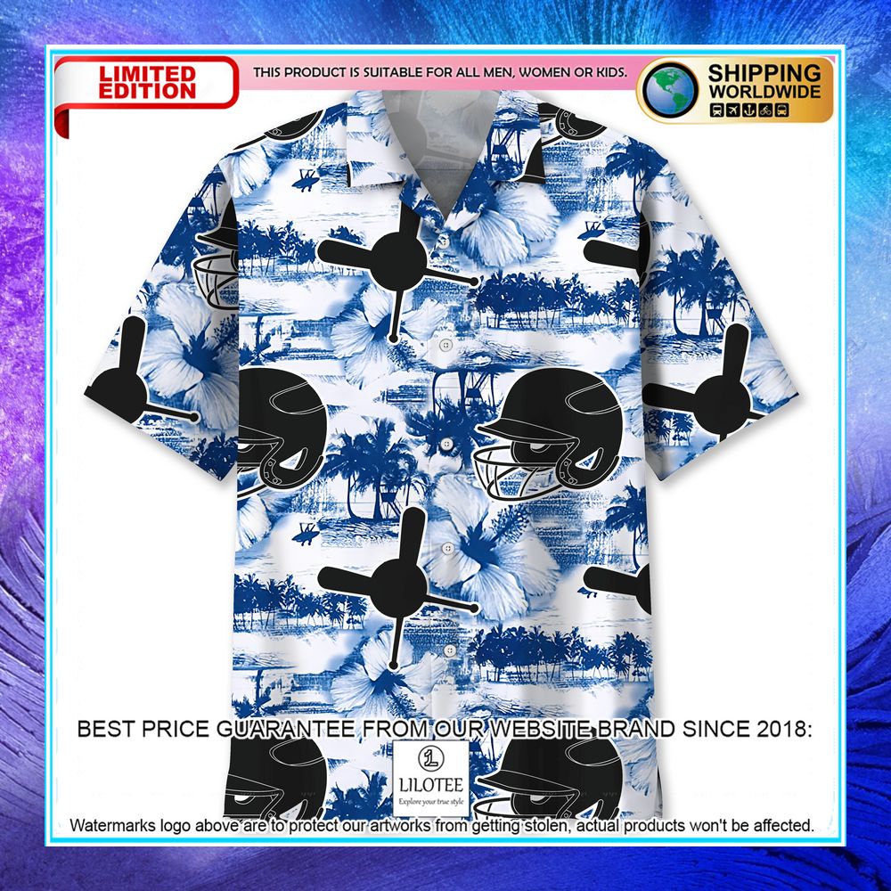 baseball blue nature hawaiian shirt 1 916