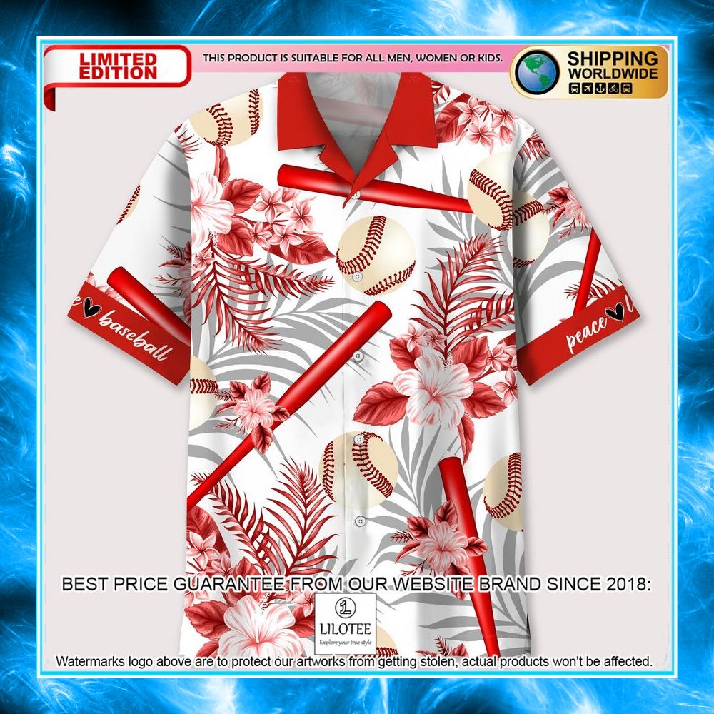 baseball red hawaiian shirt 1 199