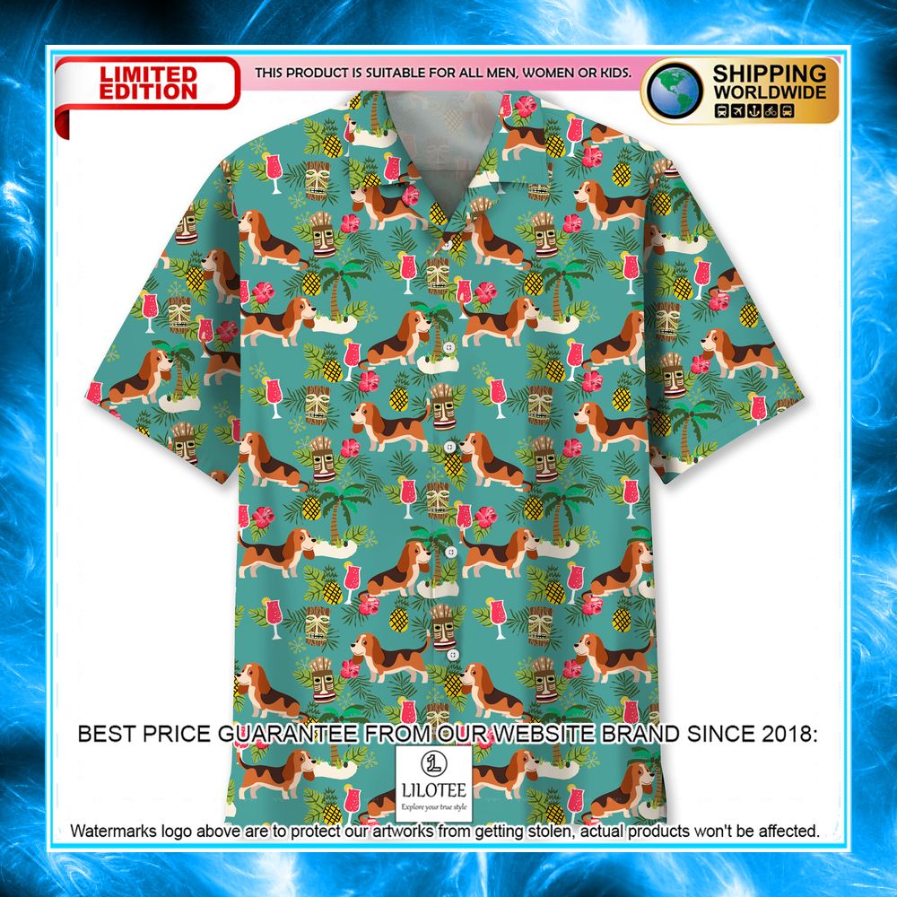 beagle beach greenhawaiian shirt 1 434