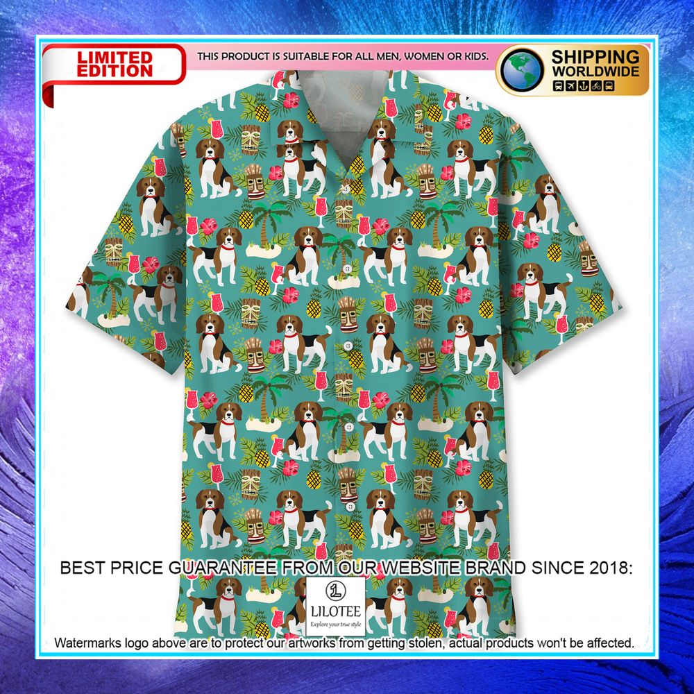 beagle beach hawaiian shirt 1 207