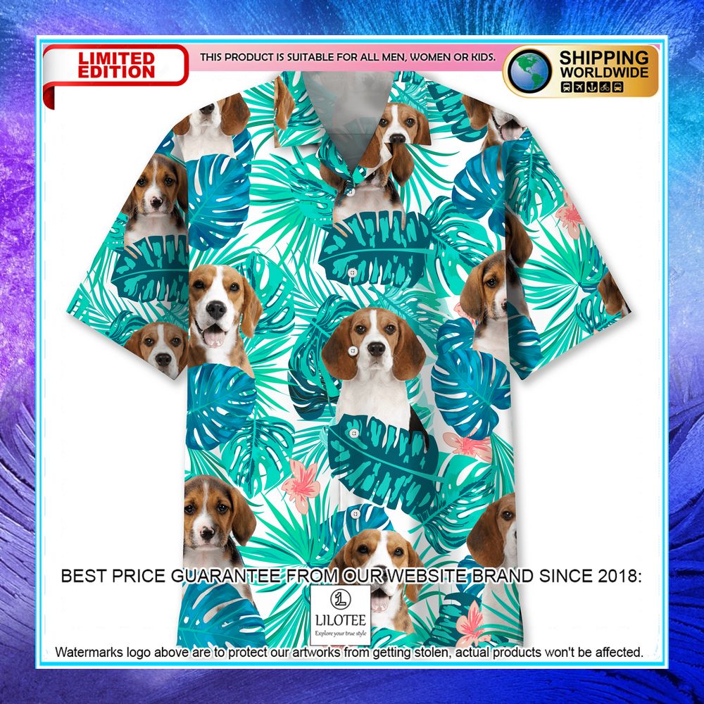 beagle tropical hawaiian shirt 1 495
