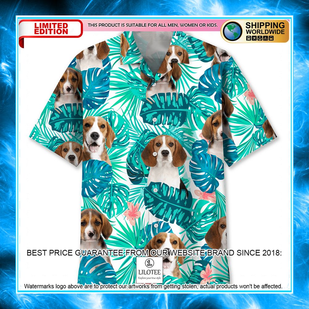 beagle tropical hawaiian shirt 1 723