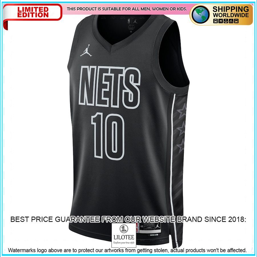 ben simmons brooklyn nets jordan brand 2022 23 black basketball jersey 2 59