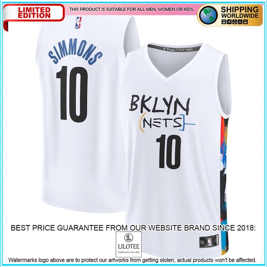 ben simmons brooklyn nets youth 2022 23 white basketball jersey 1 323