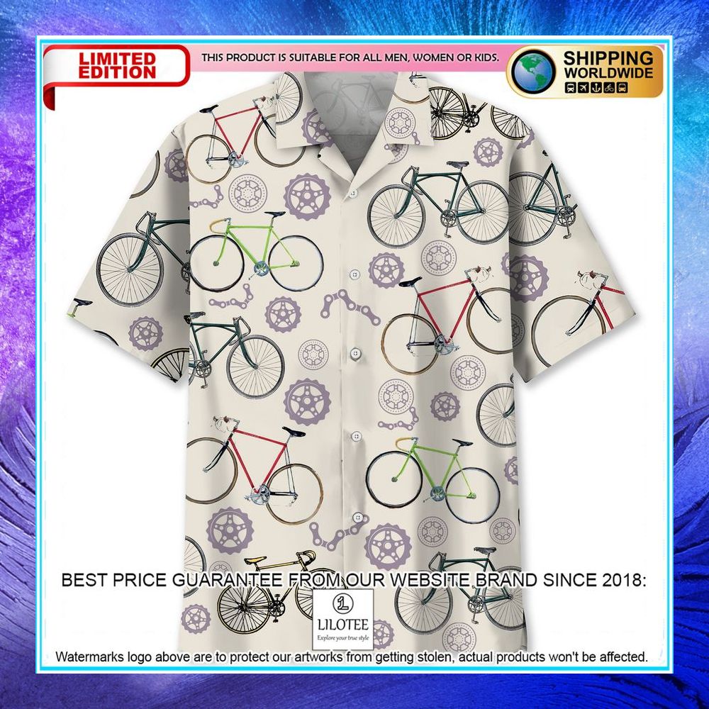 bicycle lovers hawaiian shirt 1 667