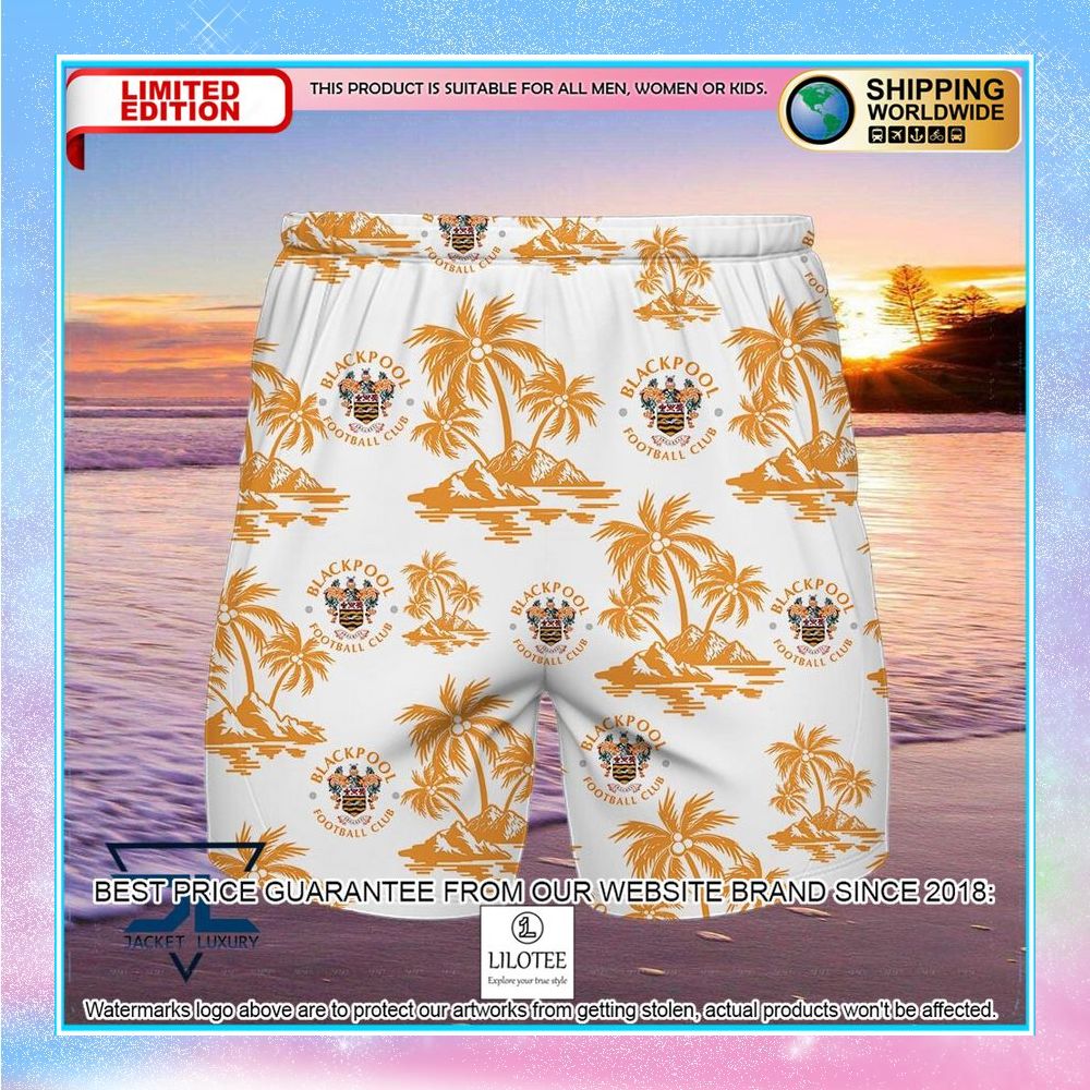 blackpool f c palm tree hawaiian shirt shorts 2 450