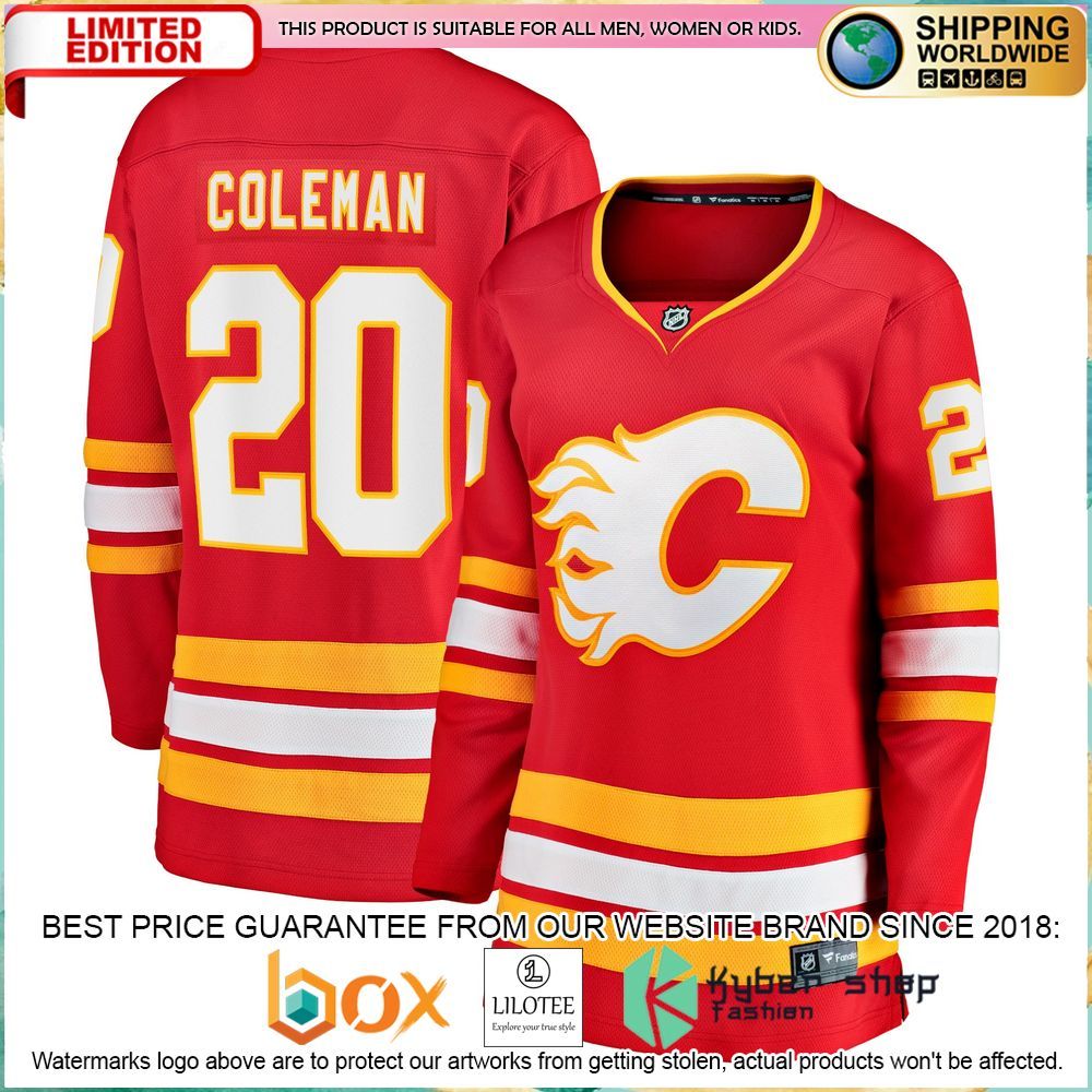 blake coleman calgary flames womens red hockey jersey 1 858