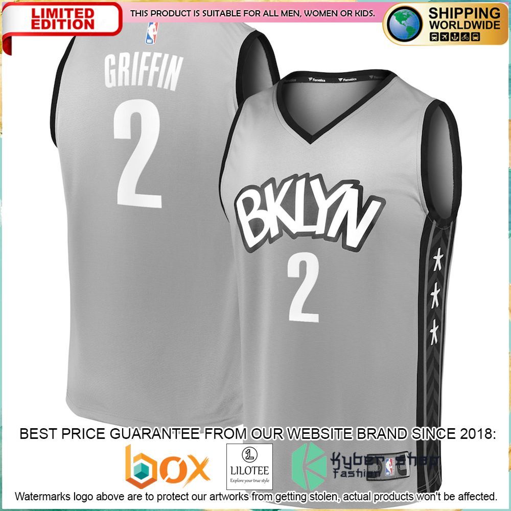 blake griffin brooklyn nets 2020 21 charcoal basketball jersey 1 374
