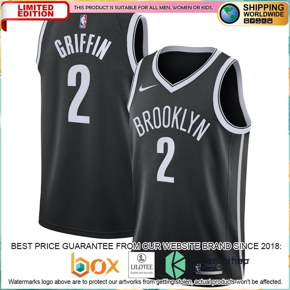 blake griffin brooklyn nets nike 2020 21 black basketball jersey 1 358