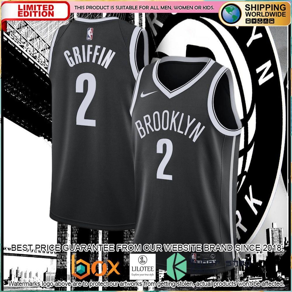 Blake Griffin Brooklyn Nets Nike 2020 21 Black Basketball Jersey - LIMITED EDITION 4 blake griffin brooklyn nets nike 2020 21 black basketball jersey 1 555