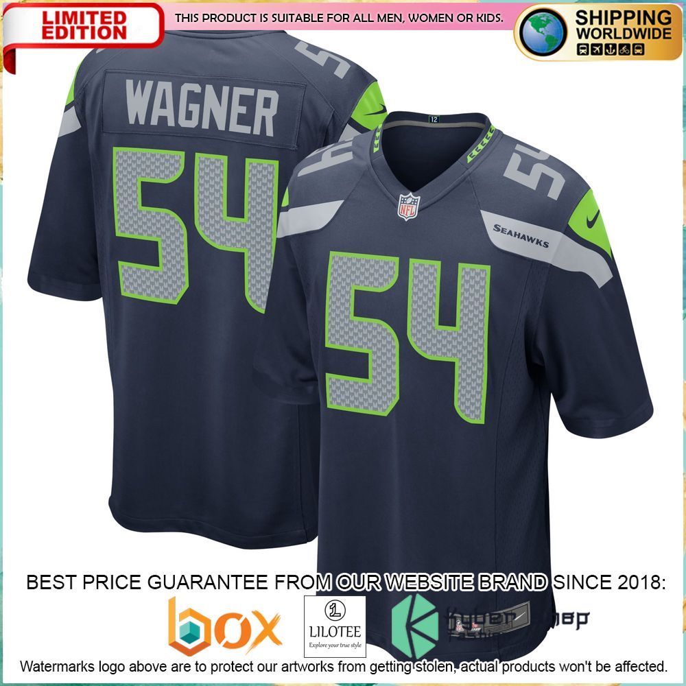 bobby wagner seattle seahawks nike football team college navy football jersey 1 11