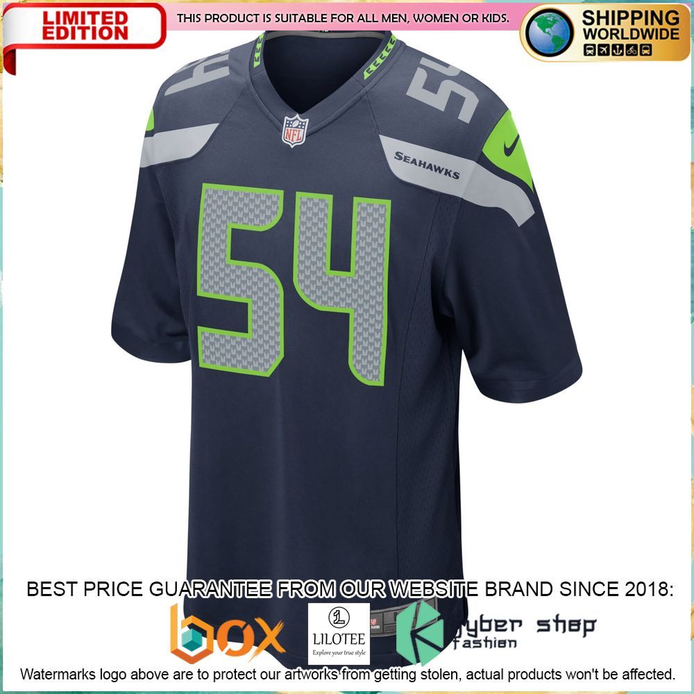 bobby wagner seattle seahawks nike football team college navy football jersey 2 179