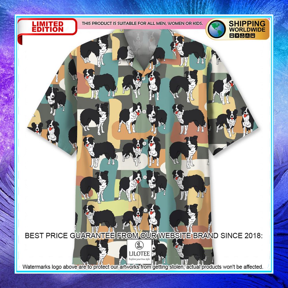 border collie funny color hawaiian shirt 1 301