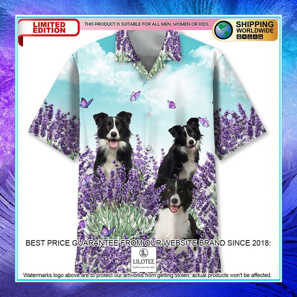 border collie lavender hawaiian shirt 1 949