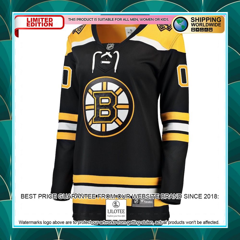 boston bruins womens home custom black hockey jersey 2 547