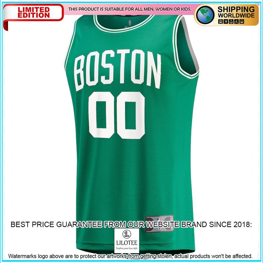 boston celtics custom kelly green basketball jersey 2 193