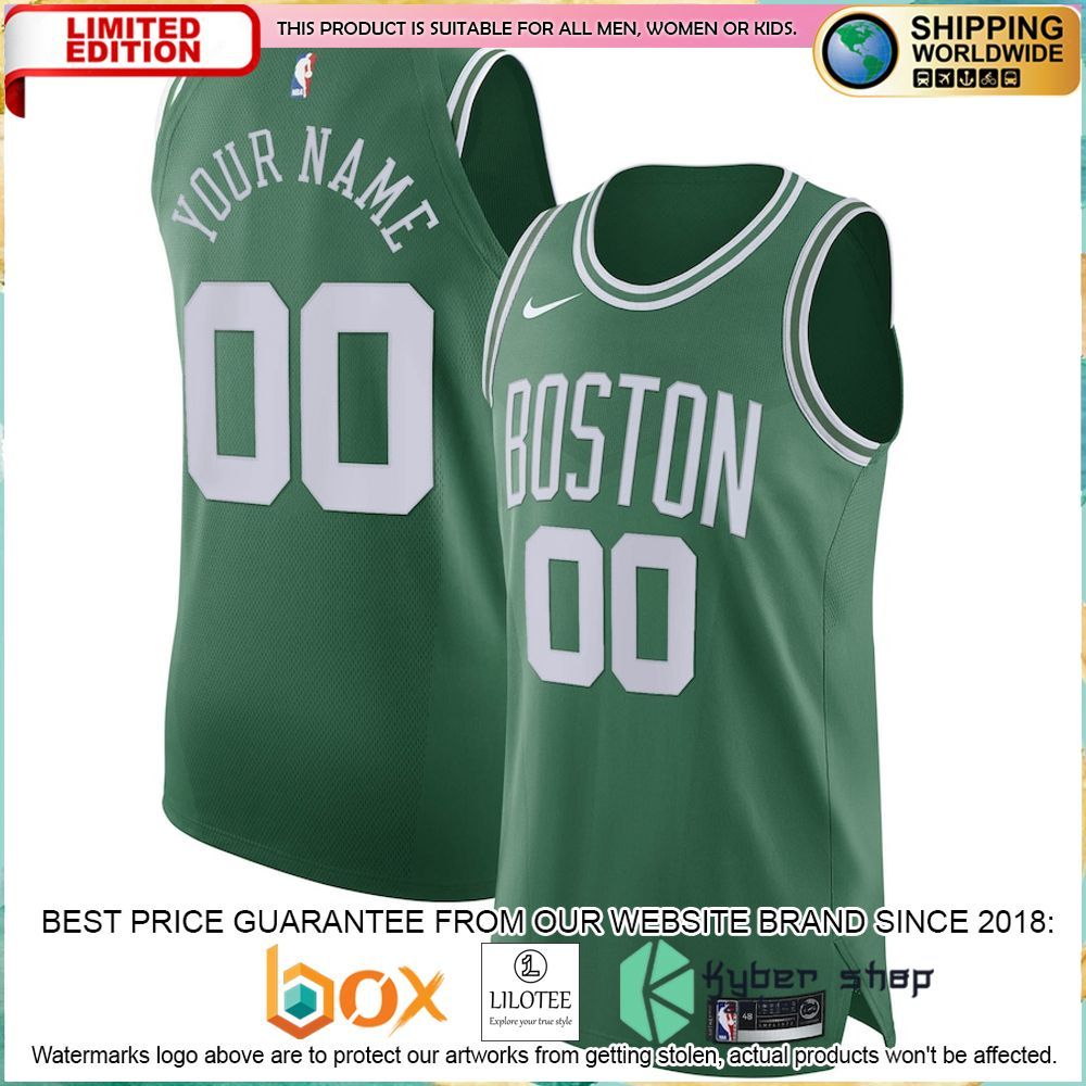 boston celtics nike 2020 21 custom green basketball jersey 1 835