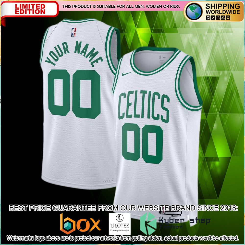 Boston Celtics Nike 2022 23 Custom White Basketball Jersey - LIMITED EDITION 4 boston celtics nike 2022 23 custom white basketball jersey 1 500