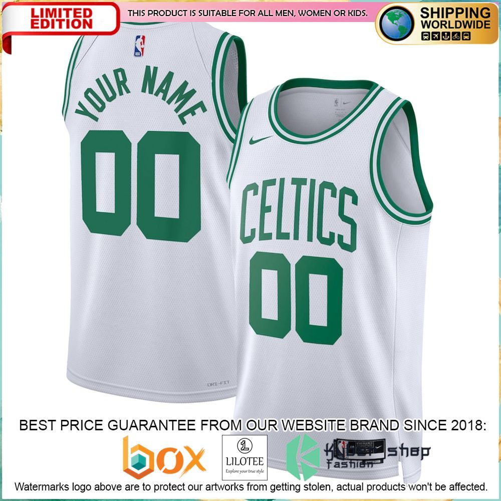 boston celtics nike 2022 23 custom white basketball jersey 1 720