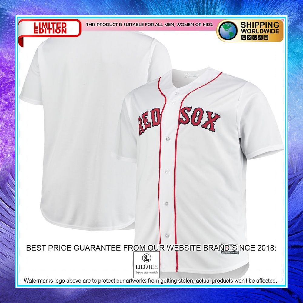 boston red sox big and tall home team white baseball jersey 1 457