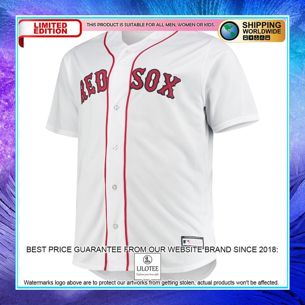 boston red sox big and tall home team white baseball jersey 2 388