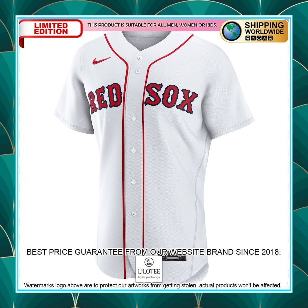 boston red sox nike home custom white baseball jersey 2 246