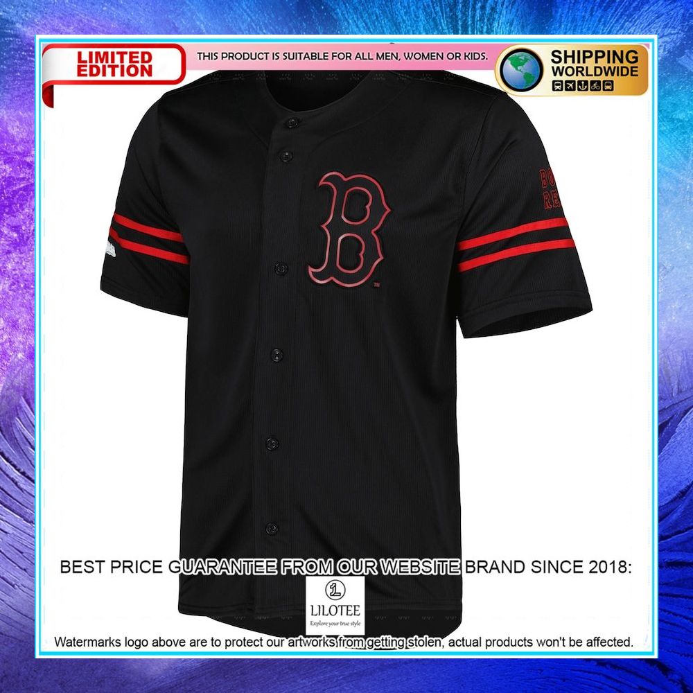boston red sox stitches team fashion black baseball jersey 2 974