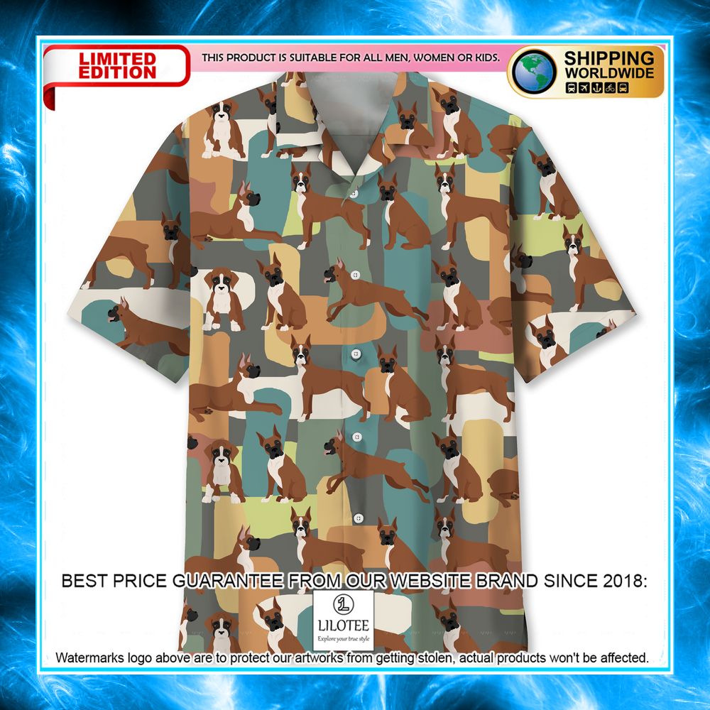 boxer funny color hawaiian shirt 1 862