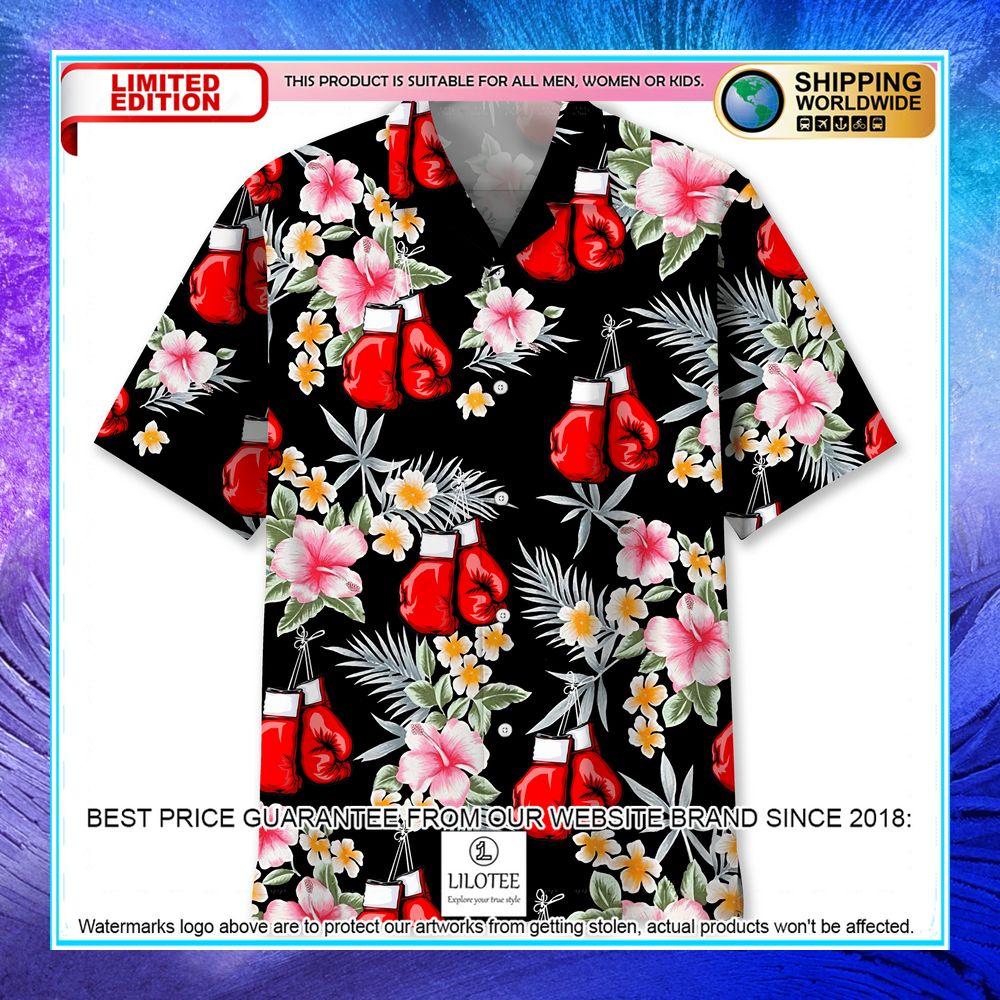 boxing flower hawaiian shirt 1 687