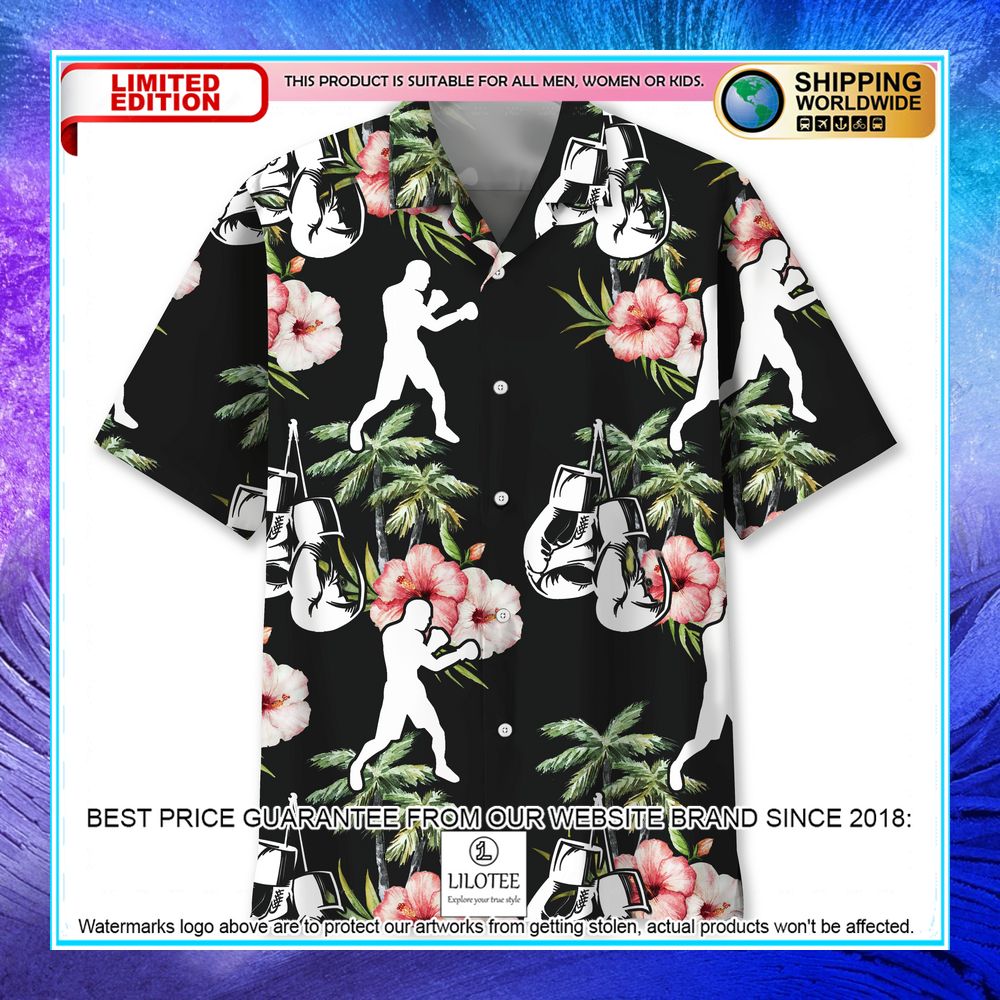boxing nature flower hawaiian shirt 1 22