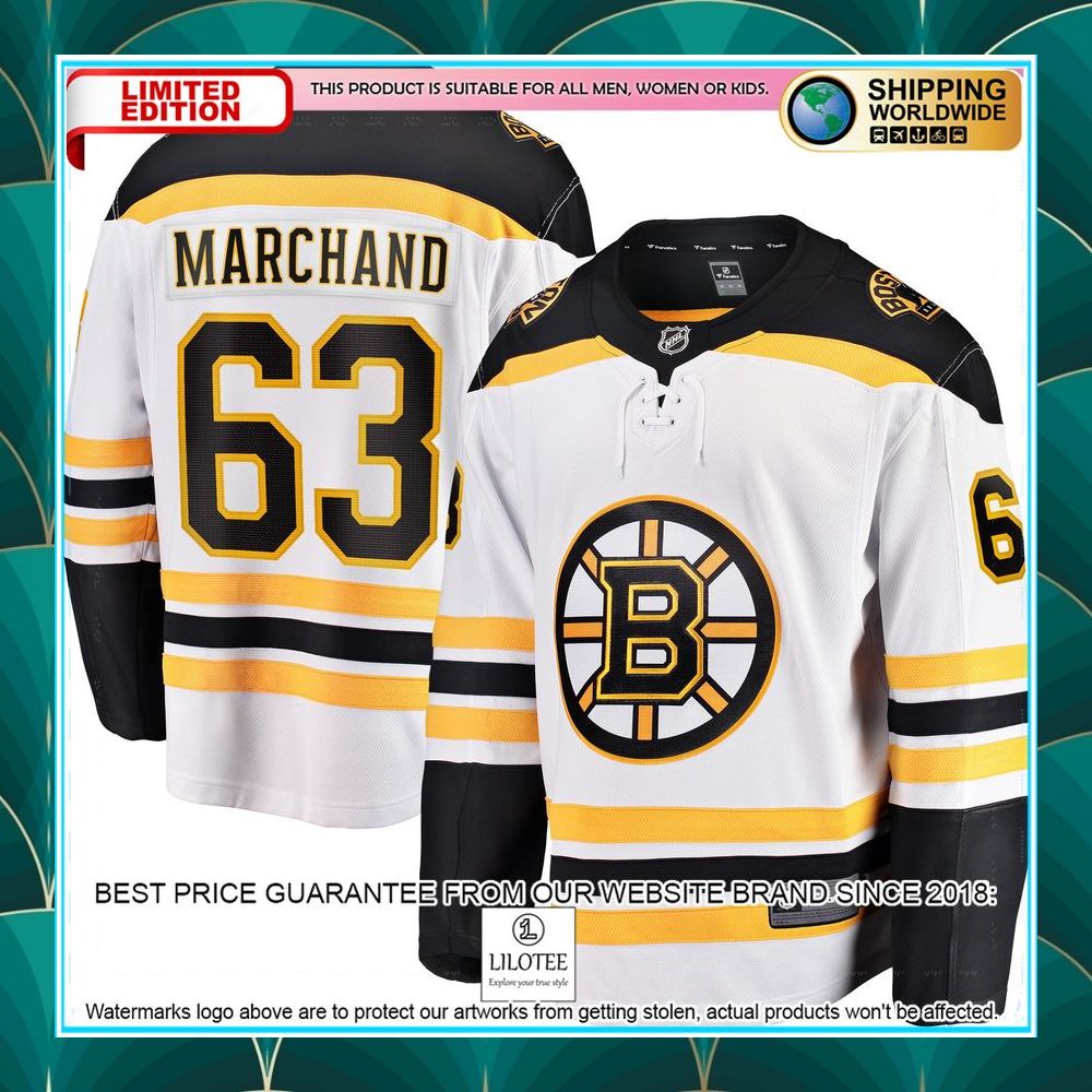 brad marchand boston bruins away premier white hockey jersey 1 121