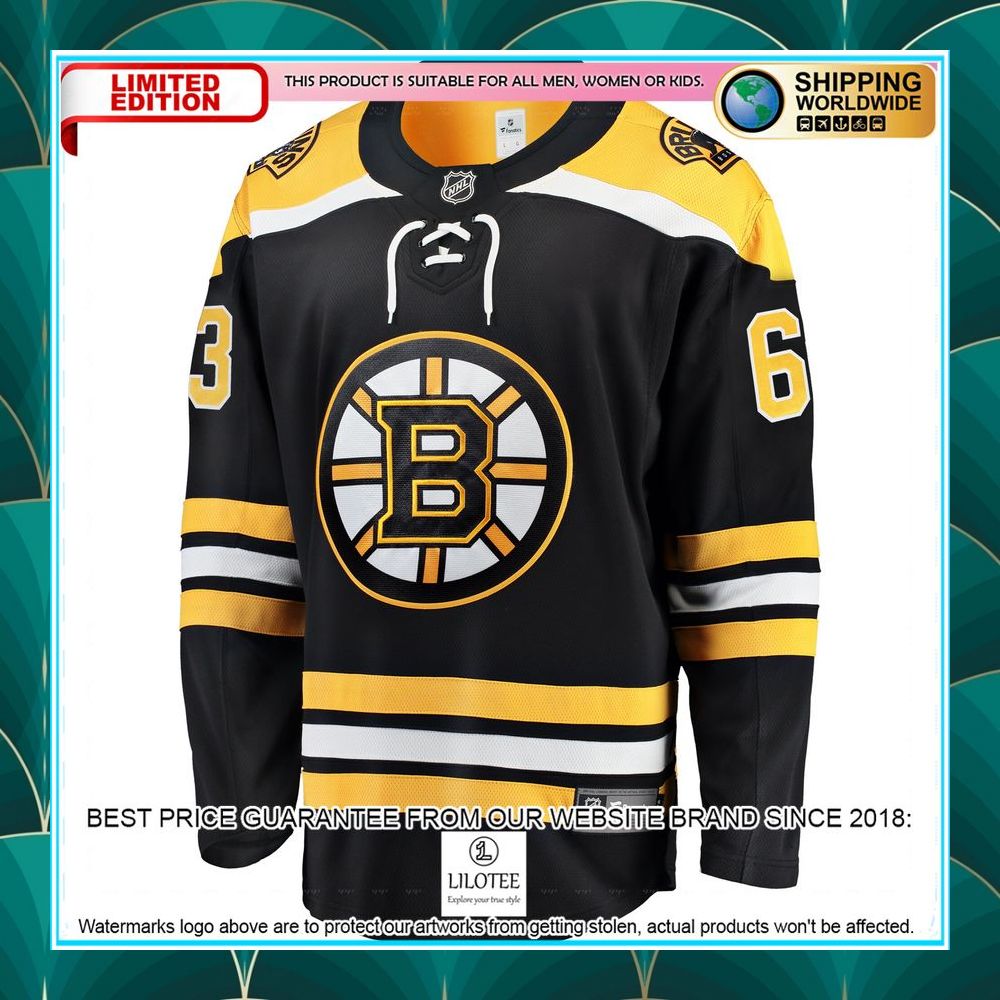 brad marchand boston bruins breakaway black hockey jersey 2 383