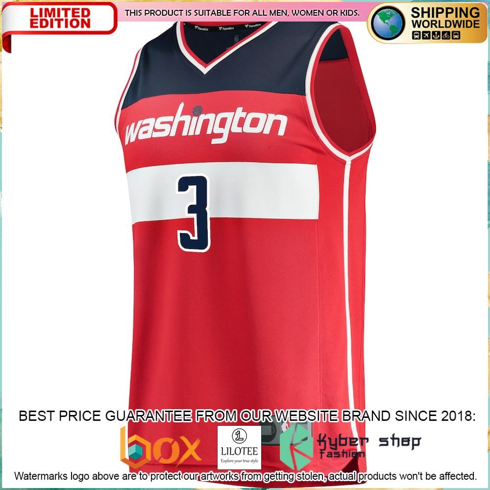 bradley beal washington wizards red basketball jersey 2 93