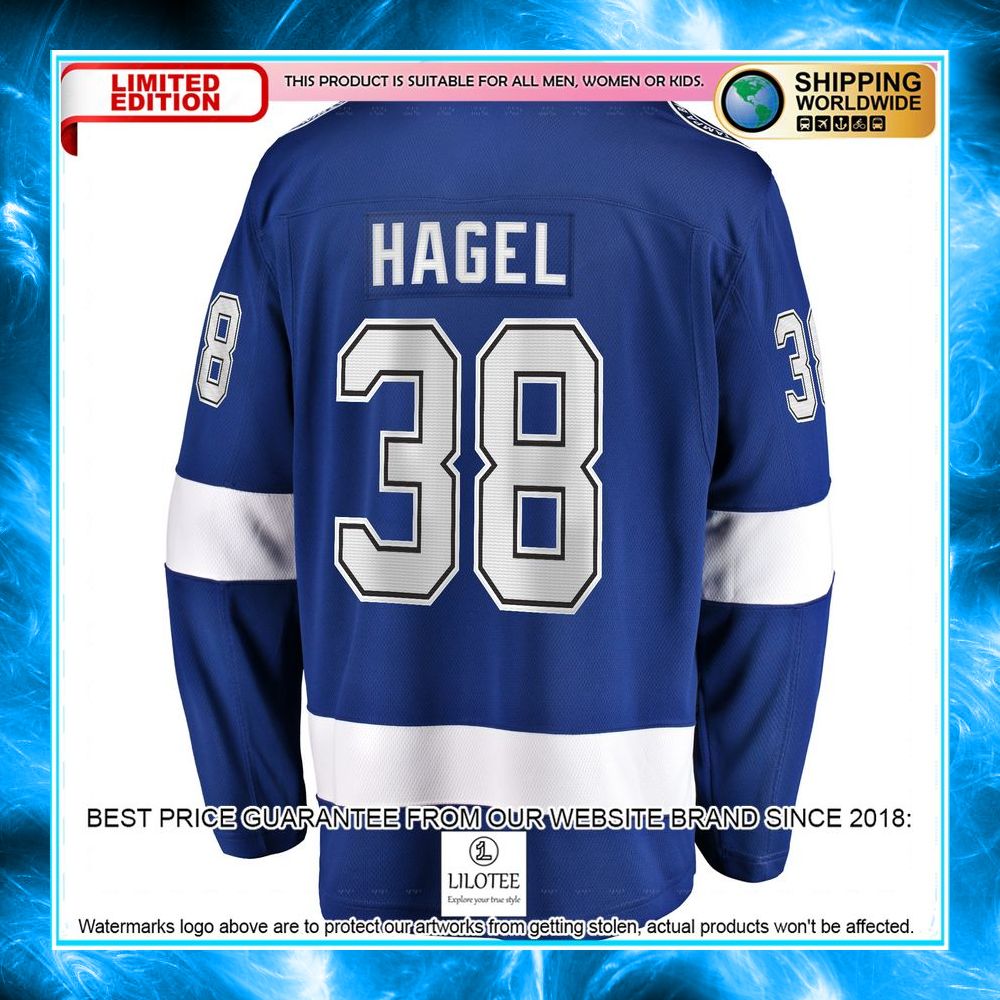 Brandon Hagel Tampa Bay Lightning Blue Hockey Jersey - LIMITED EDITION 3 brandon hagel tampa bay lightning blue hockey jersey 3 759