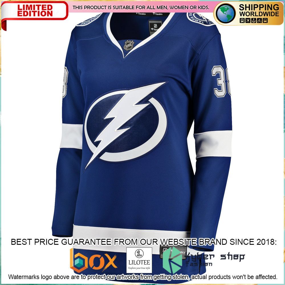 brandon hagel tampa bay lightning womens home breakaway blue hockey jersey 2 926