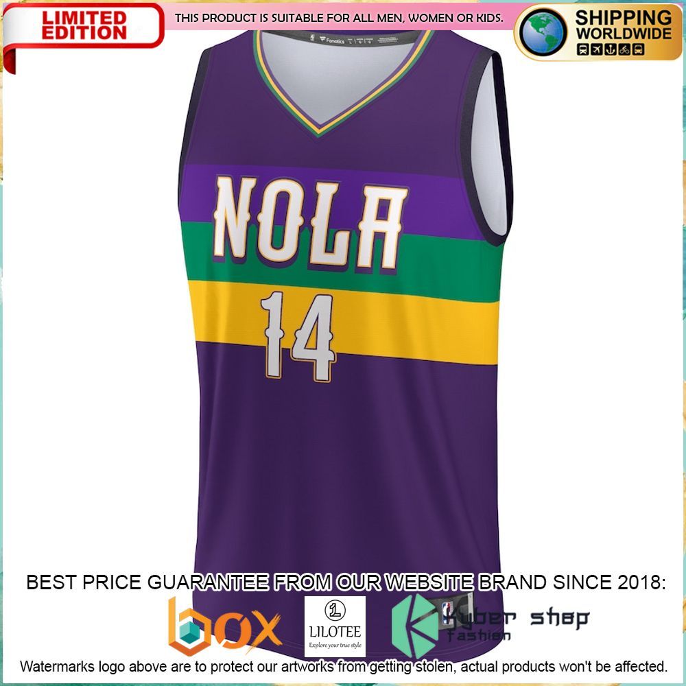 brandon ingram new orleans pelicans 2022 23 purple basketball jersey 2 549