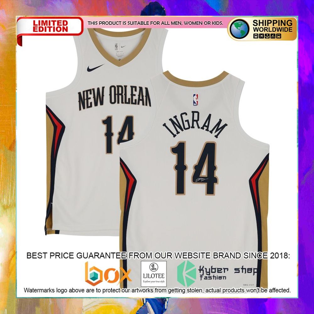 brandon ingram new orleans pelicans 2022 23 white basketball jersey 1 349