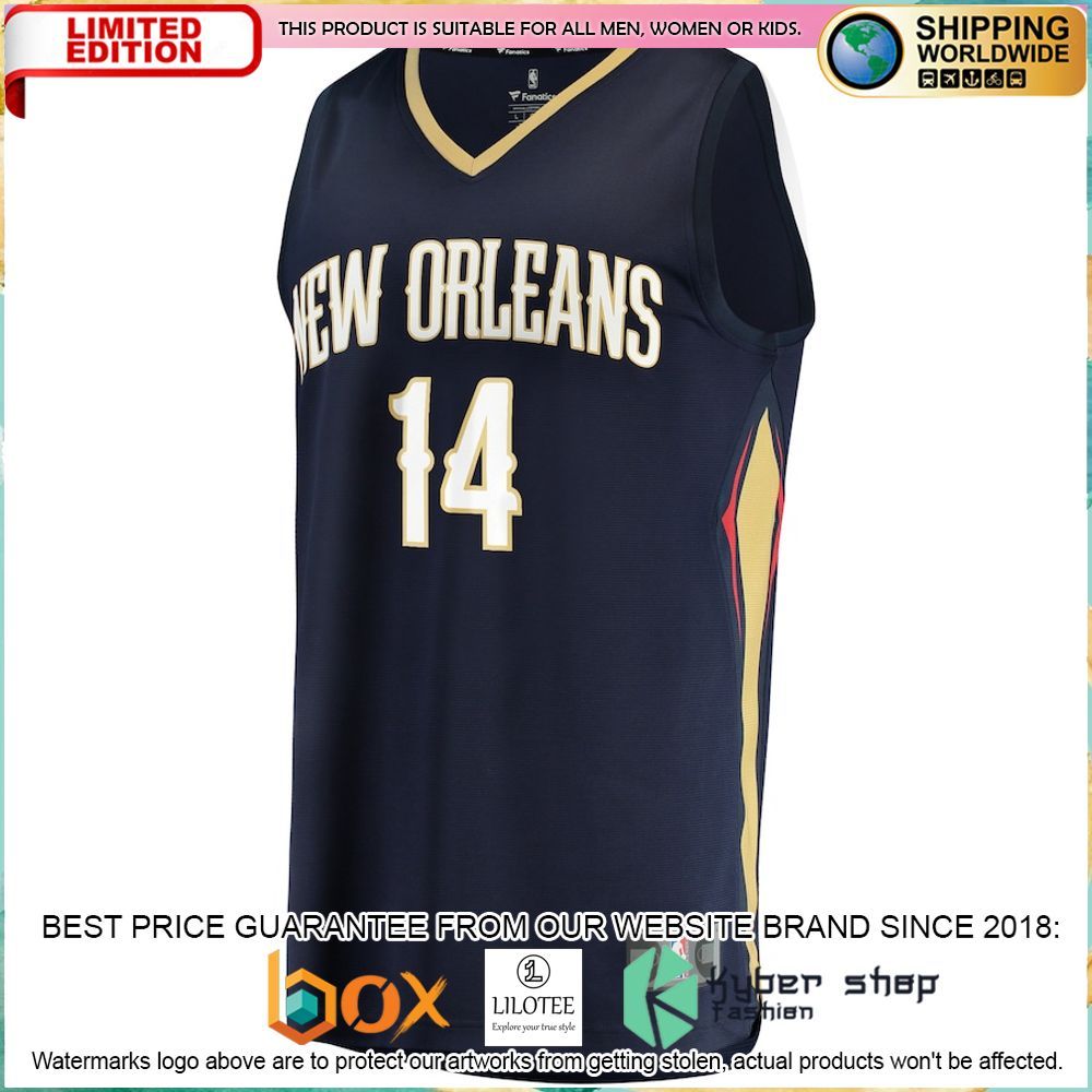 brandon ingram new orleans pelicans navy basketball jersey 2 663