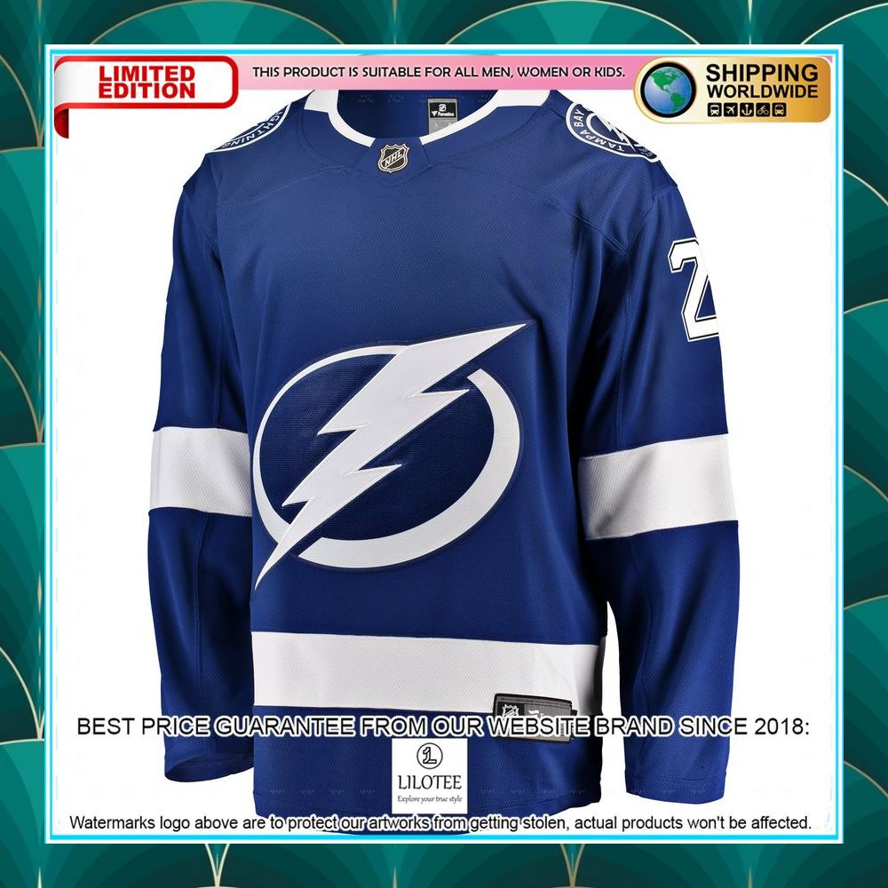 brayden point tampa bay lightning home blue hockey jersey 2 403