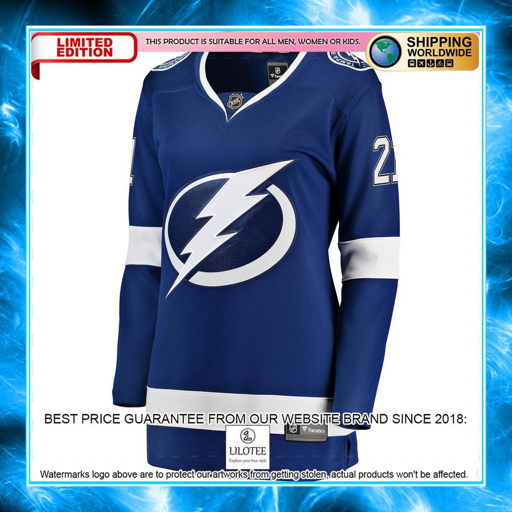 brayden point tampa bay lightning womens premier blue hockey jersey 2 827