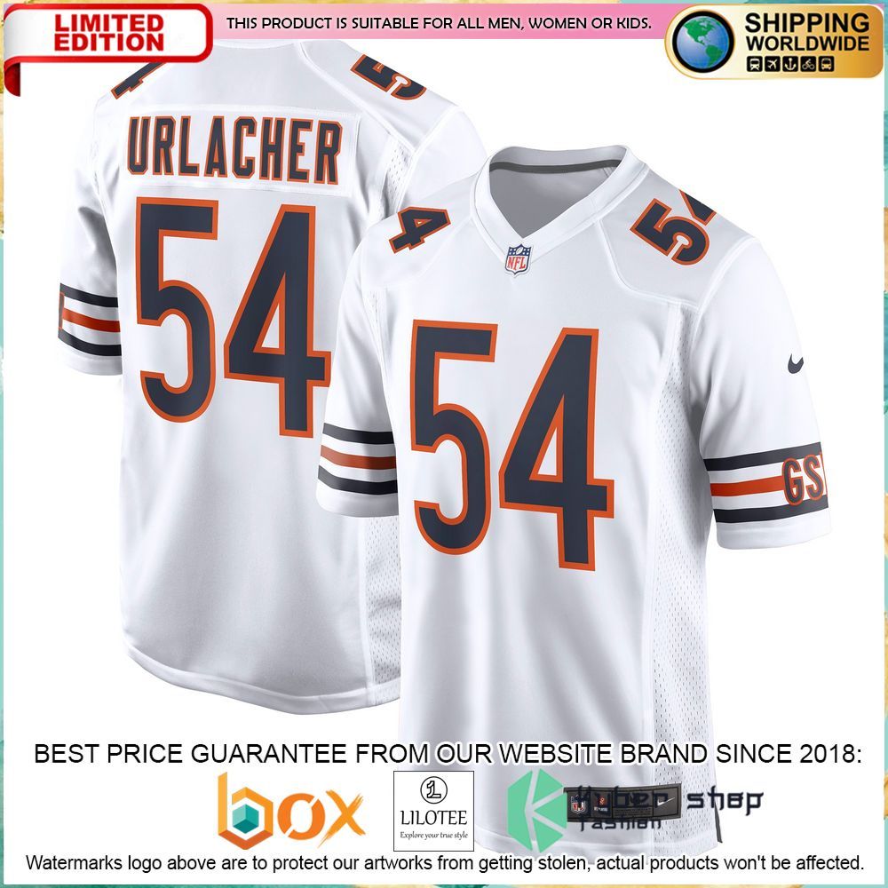 brian urlacher chicago bears nike retired white football jersey 1 420
