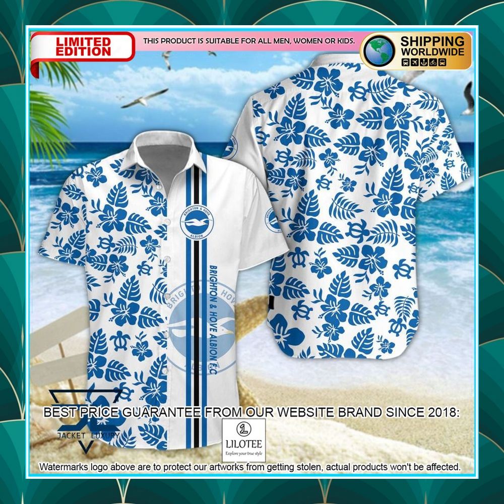 brighton hove albion f c flowers hawaiian shirt shorts 1 935